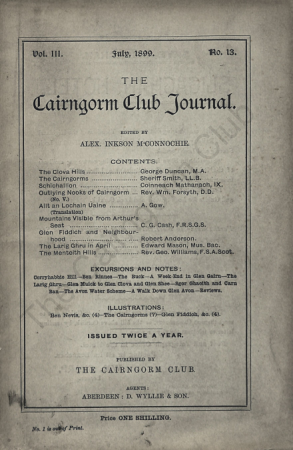 The Cairngorm Club Journal No 13 cover